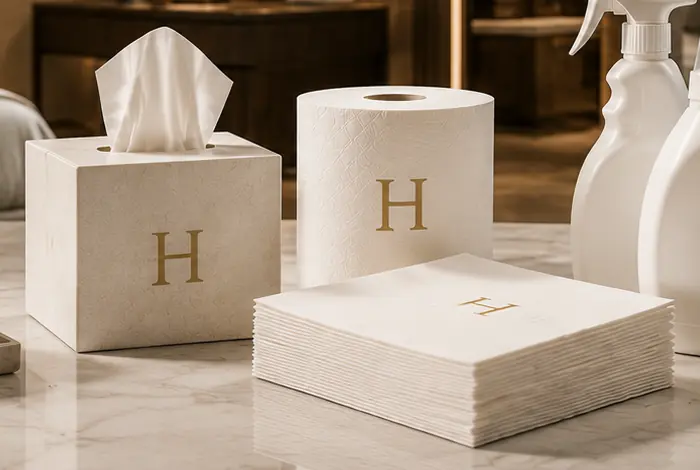 Papirnata konfekcija s monogramom hotela