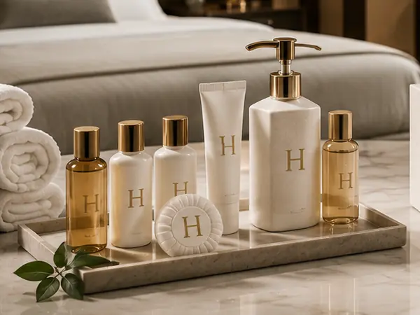 Hotelska kozmetika s monogramom hotela
